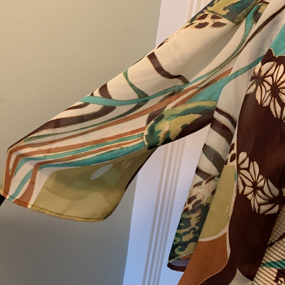 Sere Nade Abstract Print 2 Piece Top Set- Tank & Topper Cardigan Large - Picture 5 of 12